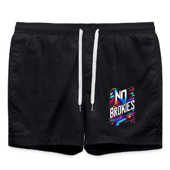 No Brokies 9 - Badeshorts - Schwarz - Vorne - AI Model Male 185 light (185cm)