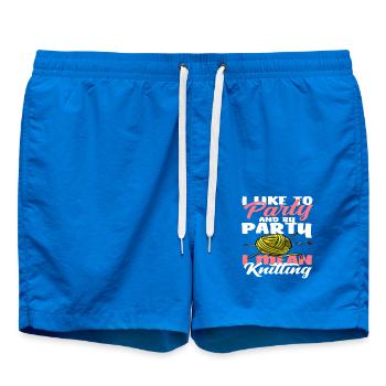 J’aime faire la fête et tricoter - Short de bain - cobalt blue - Devant