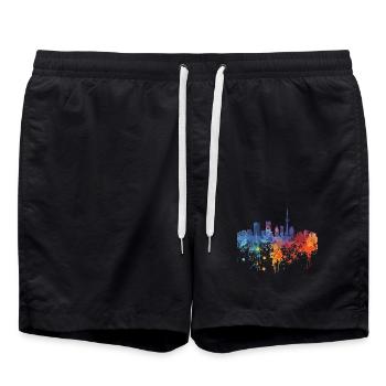 Urayasu - Swim Trunks - black - Front - AI Model Male 185 light (185cm)