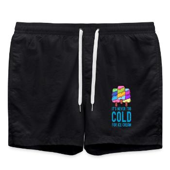Jamais trop froid pour la crème sucrée au sorbet - Short de bain - noir - Devant - AI Model Male 185 light (185cm)