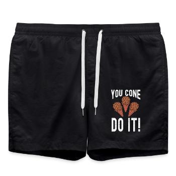 You Cone Do It Scoop Sundae Sweet Cream - Swim Trunks - black - Front - AI Model Male 185 light (185cm)
