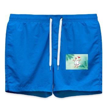 Weihnachtsente im festlichen Pullover Christmas - Badeshorts - Cobalt blue - Vorne