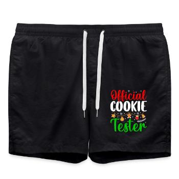 Official Cookie Tester Sweets Christmas - Swim Trunks - black - Front - AI Model Male 185 light (185cm)