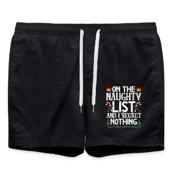Sur la liste des vilains et je ne regrette rien Noël - Short de bain - noir - Devant - AI Model Male 185 light (185cm)