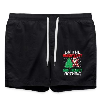 Sur La Liste Des Vilains Et Je Ne Regrette Rien, Ch - Short de bain - noir - Devant - AI Model Male 185 light (185cm)