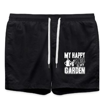 Gardening Garden Is My Happy Place - Swim Trunks - black - Front - AI Model Male 185 light (185cm)