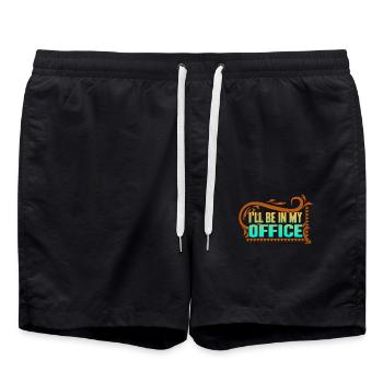 Gardening Gardener In Office - Swim Trunks - black - Front - AI Model Male 185 light (185cm)