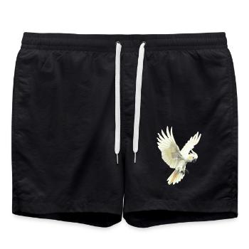 Cockatoo Cockatoos Cockatoo - Swim Trunks - black - Front - AI Model Male 185 light (185cm)