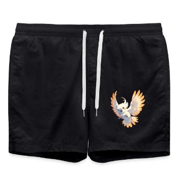 Cockatoo Cockatoos Cockatoo - Swim Trunks - black - Front - AI Model Male 185 light (185cm)