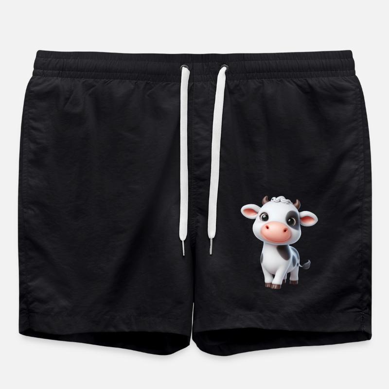 Cow 1 - Swim Trunks - black