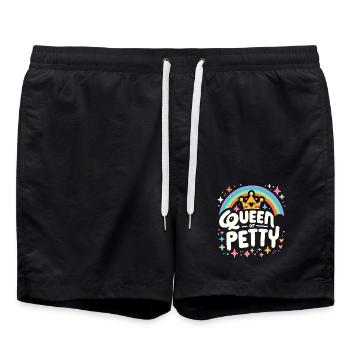 Queen Of Petty 5 - Badeshorts - Schwarz - Vorne - AI Model Male 185 light (185cm)
