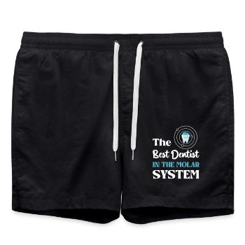 Der Beste Zahnarzt Im Molar-System - Badeshorts - Schwarz - Vorne - AI Model Male 185 light (185cm)