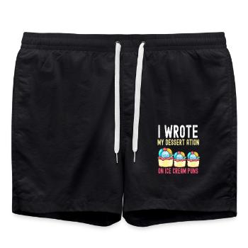 Ation On Puns Sorbet Gelato Cream - Short de bain - noir - Devant - AI Model Male 185 light (185cm)