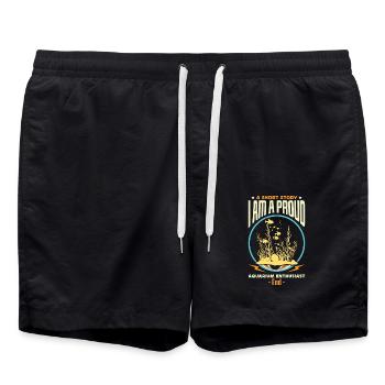 Aquarium Enthusiast A Short Story I Am Fishkeeper - Swim Trunks - black - Front - AI Model Male 185 light (185cm)