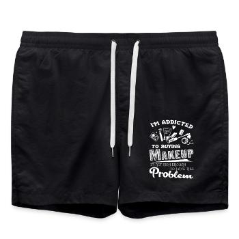 Makeup Artist I am Addicted To Buying Makeup - Swim Trunks - black - Front - AI Model Male 185 light (185cm)