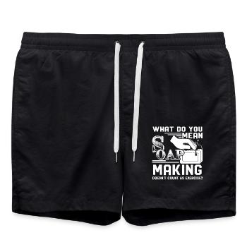 What Do You Mean Soap Making Exercise - Swim Trunks - black - Front - AI Model Male 185 light (185cm)