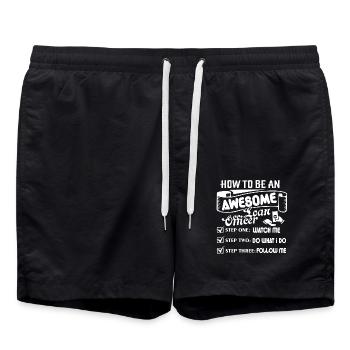 Loan Officer Be An Awesome Loan Officer - Swim Trunks - black - Front - AI Model Male 185 light (185cm)