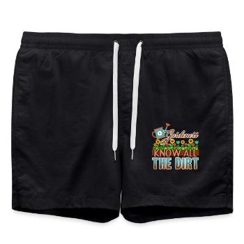 Gardening Gardeners Know All The Dirt - Swim Trunks - black - Front - AI Model Male 185 light (185cm)