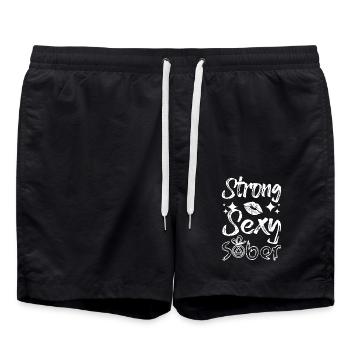 Sobriety Women Strong sexy Sober - Badeshorts - Schwarz - Vorne - AI Model Male 185 light (185cm)
