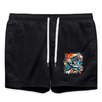 Diving Divers - Swim Trunks - black - Front - AI Model Male 185 light (185cm)