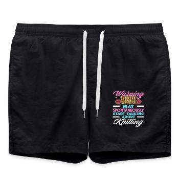 La prudence pourrait être de parler de tricot - Short de bain - noir - Devant - AI Model Male 185 light (185cm)
