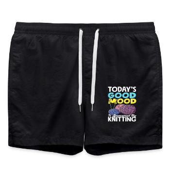 Tricoter - Short de bain - noir - Devant - AI Model Male 185 light (185cm)
