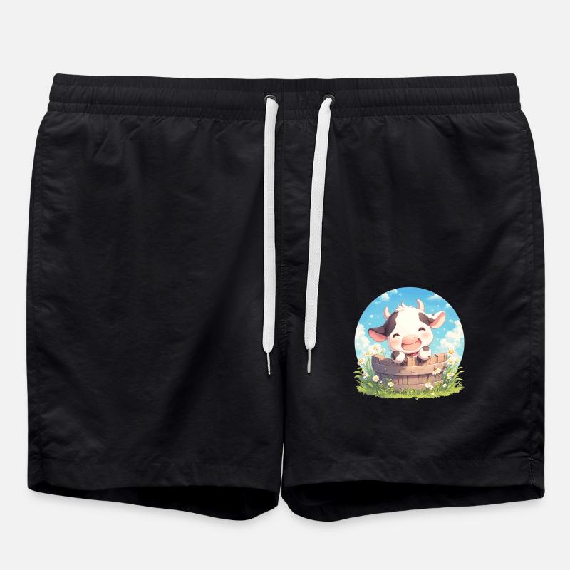 Cows Cow - Swim Trunks - black