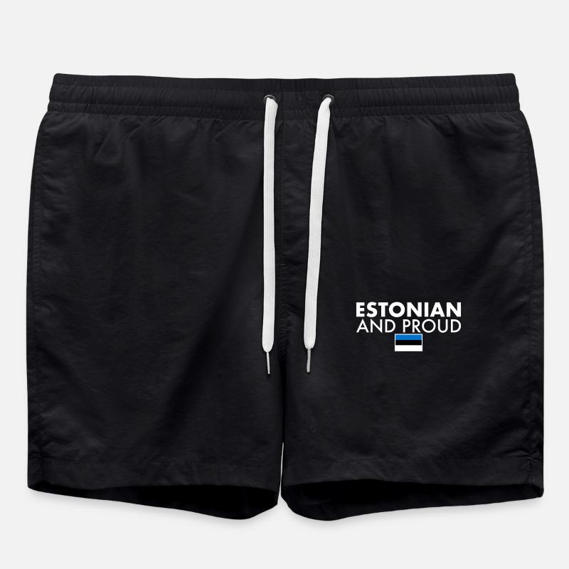 Estonian And Proud Estonia - Swim Trunks - black