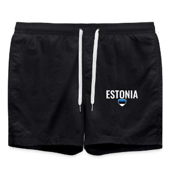 Estonie Estonie Drapeau estonien Este - Short de bain - noir - Devant - AI Model Male 185 light (185cm)