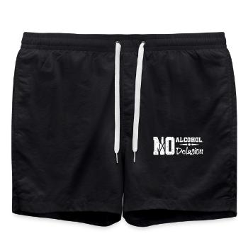 Sobriety No alcohol nod delusion - Badeshorts - Schwarz - Vorne - AI Model Male 185 light (185cm)