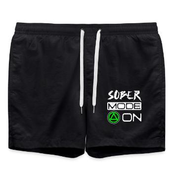 Sobriety Sober mode on - Badeshorts - Schwarz - Vorne - AI Model Male 185 light (185cm)
