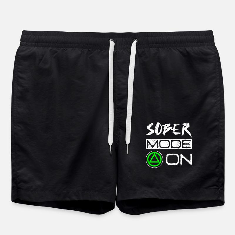Sobriety Sober mode on - Swim Trunks - black