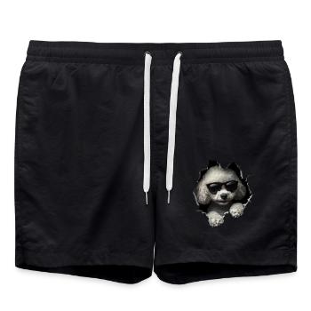 Drôle de chien propriétaire Chien mignon caniche - Short de bain - noir - Devant - AI Model Male 185 light (185cm)