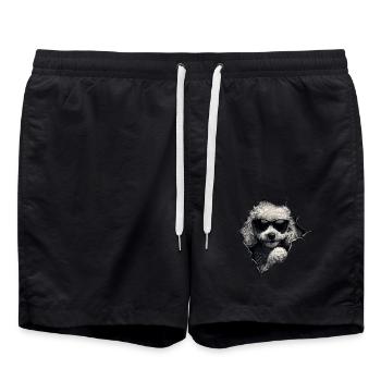 Drôle de chien propriétaire Chien mignon caniche - Short de bain - noir - Devant - AI Model Male 185 light (185cm)