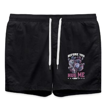Before You Hug Me Don't 5 - Badeshorts - Schwarz - Vorne - AI Model Male 185 light (185cm)