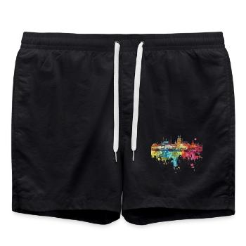 Tczew - Badeshorts - Schwarz - Vorne - AI Model Male 185 light (185cm)