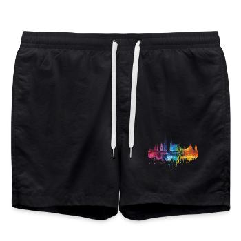 Tychy - Badeshorts - Schwarz - Vorne - AI Model Male 185 light (185cm)