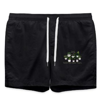 Pflanzenliebhaber Design Plant Lover Design - Badeshorts - Schwarz - Vorne - AI Model Male 185 light (185cm)