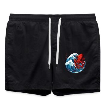 Oktopus Japanische Kunst Octopus Japanese Art - Swim Trunks - black - Front - AI Model Male 185 light (185cm)