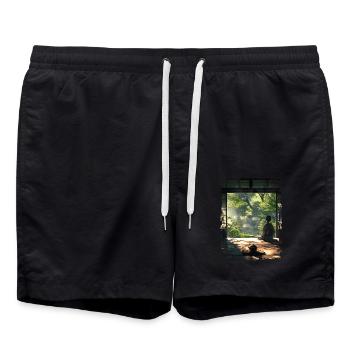 Japon - Short de bain - noir - Devant - AI Model Male 185 light (185cm)
