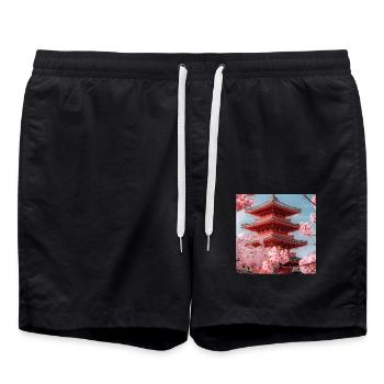 Japon - Short de bain - noir - Devant - AI Model Male 185 light (185cm)