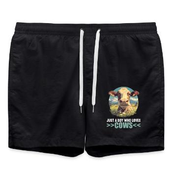 Vaches Vache - Short de bain - noir - Devant - AI Model Male 185 light (185cm)