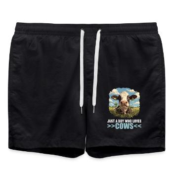 Vaches Vache - Short de bain - noir - Devant - AI Model Male 185 light (185cm)