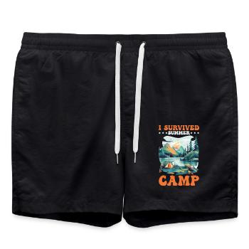 I Survived Summer Camp 5 - Badeshorts - Schwarz - Vorne - AI Model Male 185 light (185cm)