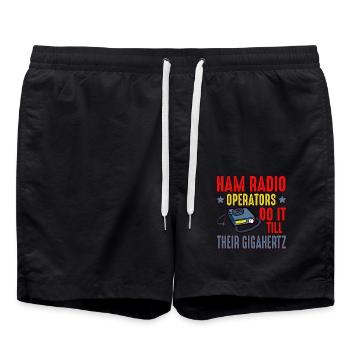 Amateur Do It Till Gigahertz Ham Radio - Swim Trunks - black - Front - AI Model Male 185 light (185cm)