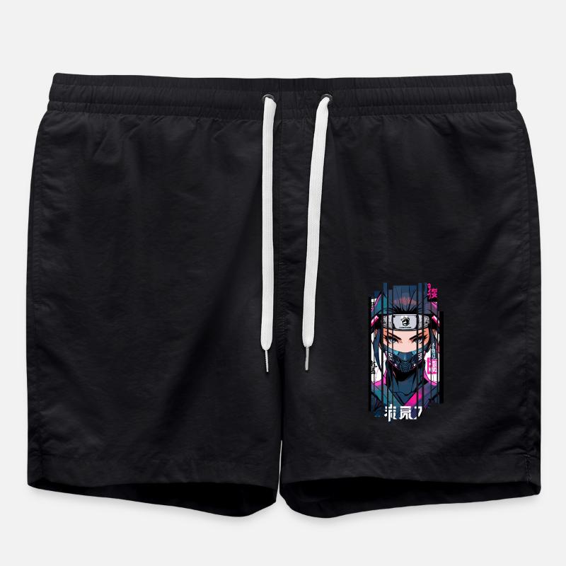 Cyborg Ninja Kanji - Badeshorts - Schwarz