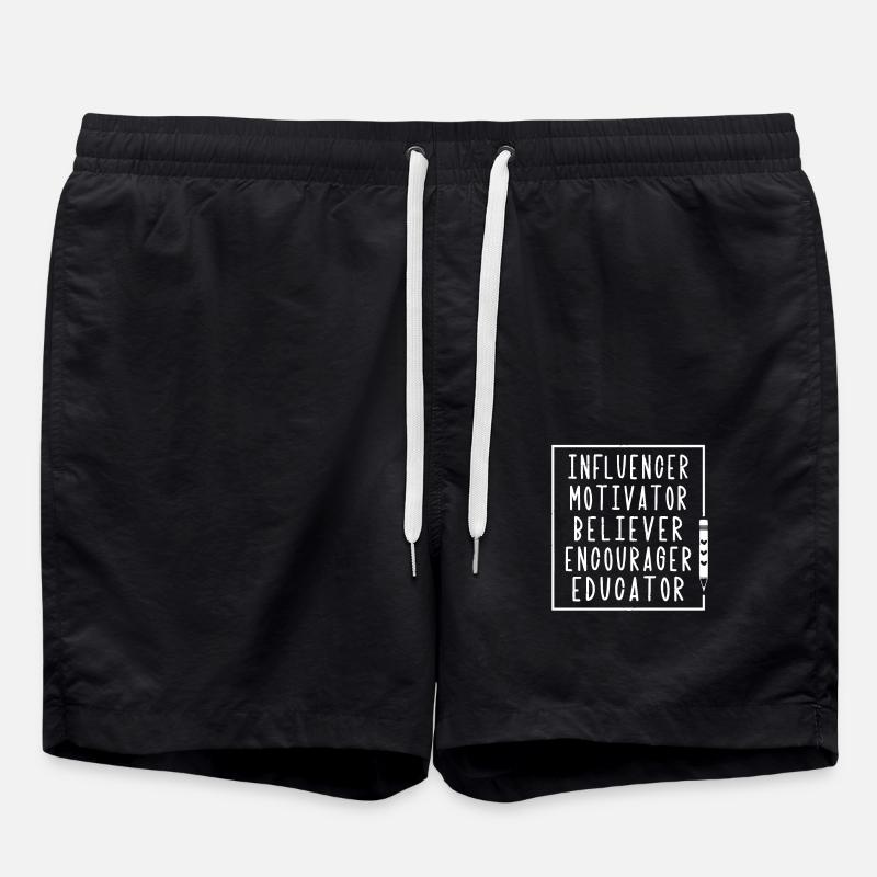 Influenceur, Motivateur, Éducateur - Short de bain - noir