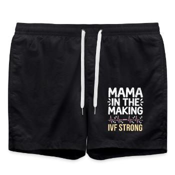 Strong mom in the making - Swim Trunks - black - Front - AI Model Male 185 light (185cm)