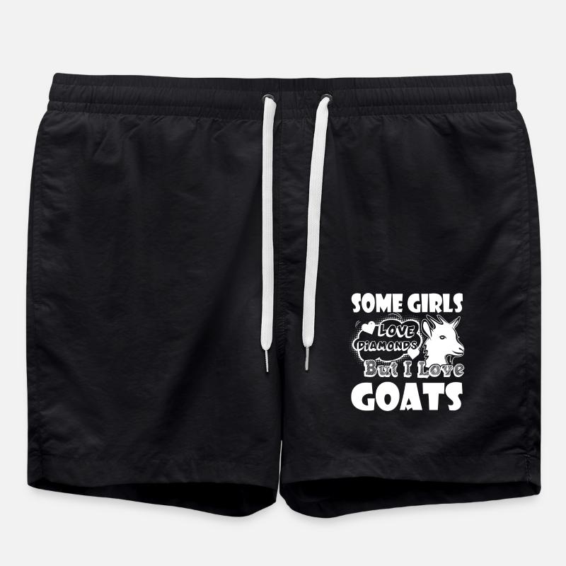 Goat I Love Goats - Swim Trunks - black