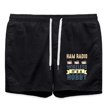 Amateur Wireless Es ist ein Hobby Amateurfunk - Badeshorts - Schwarz - Vorne - AI Model Male 185 light (185cm)